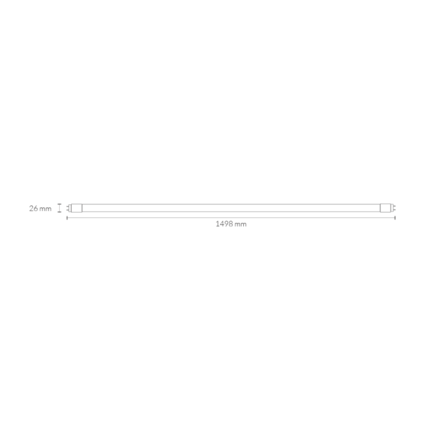Tubo T8 Color 150cm medidas