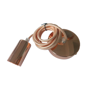 PORTALAMPARAS E27 C/CABLE 1MT BRONCE