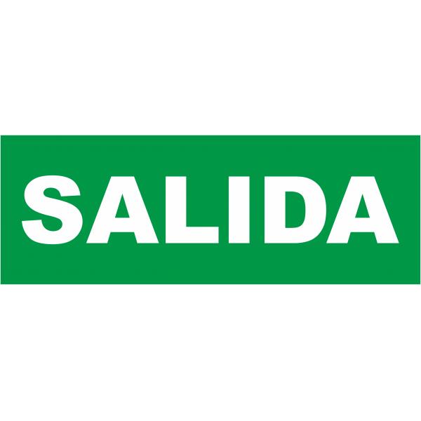 PEGATINA TEXTO "SALIDA" PARA EMERGENCIA LUMINE