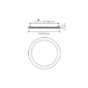 Downlight empotrable redondo 24W negro medidas