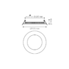 Downlight empotrable redondo 6W negro medidas
