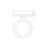 Downlight superficie redondo 18W CCT medidas